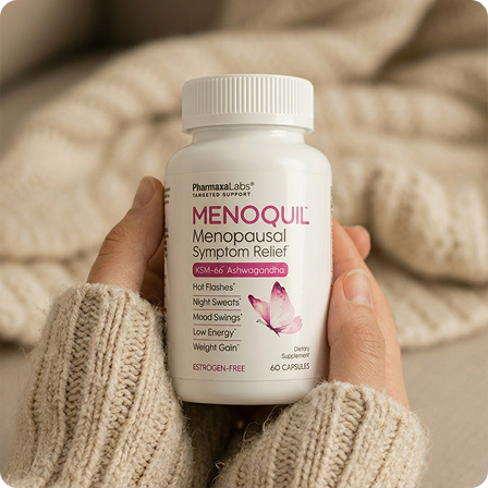 Menoquil bottle showing ingredients